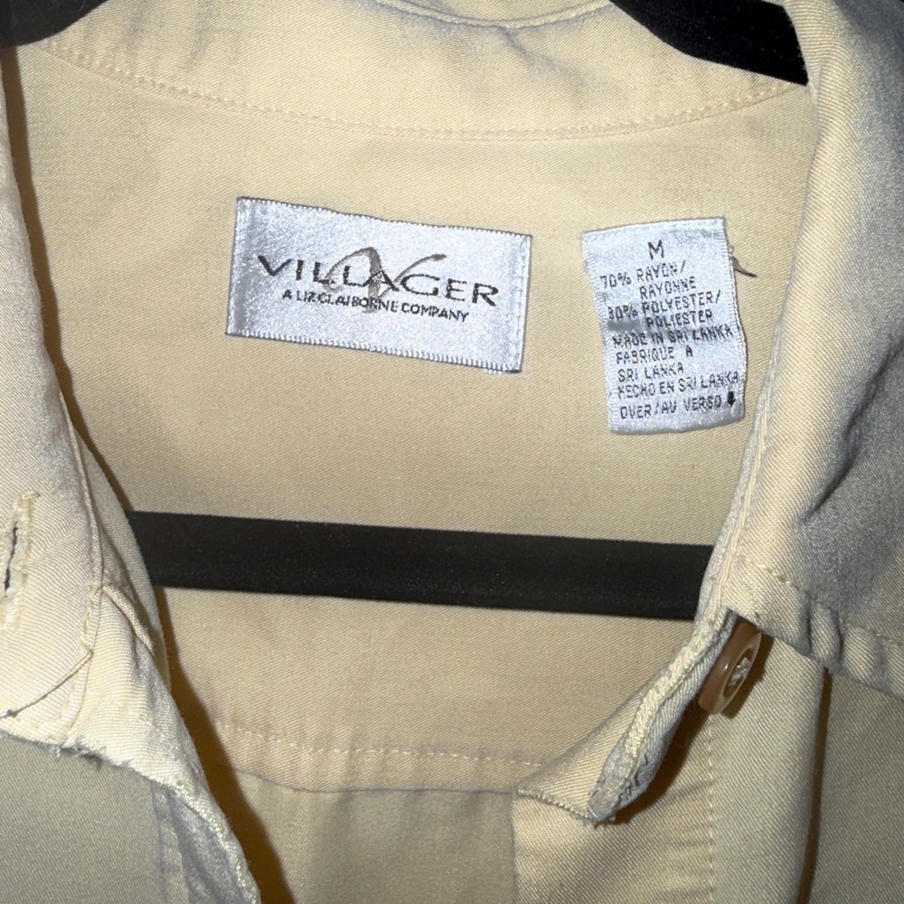 Villager Tan Casual Button Down Shirt with Textured Fabric - Picture 2 of 5